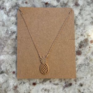 Rose Gold Pineapple Necklace, Gently Used